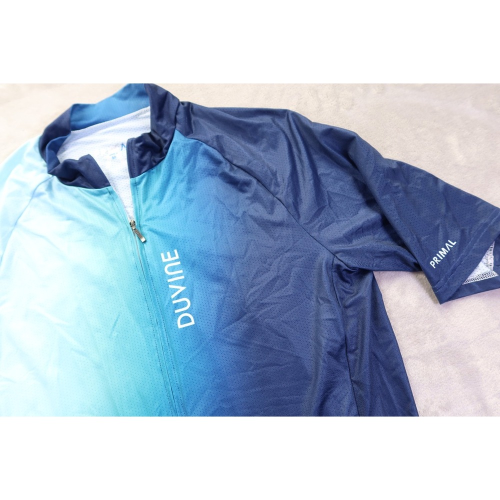 Duvine Men's Primal Cycling Jersey Black Green Short‎ Sleeve Full Zip M